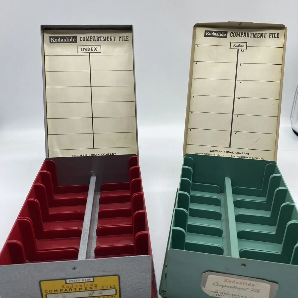 Kodaslide Compartment File‎ Lot of 2 Made in USA